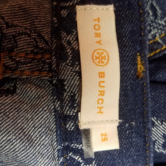 Tory Burch Mid-Rise Straight Leg Jeans - Picture 3 of 3